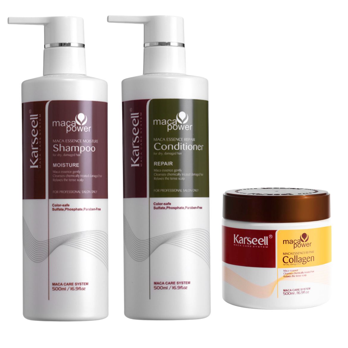 KIT SHAMPOO-ACONDICIONADOR-MÁSCARA COLAGENO